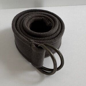 Calvin Klein Jeans Double D-Ring Canvas Belt - Charcoal